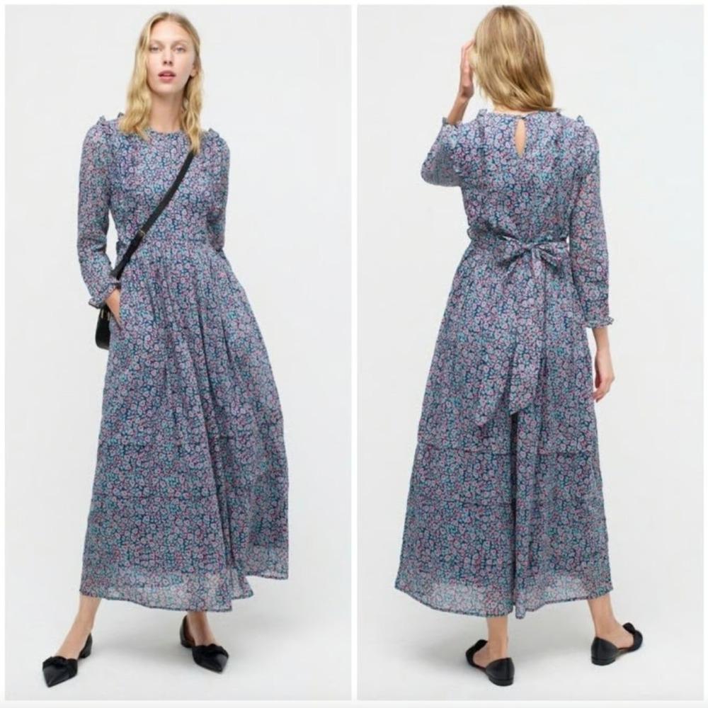 Banjanan Miranda long-sleeve dress in mini floral print Size M